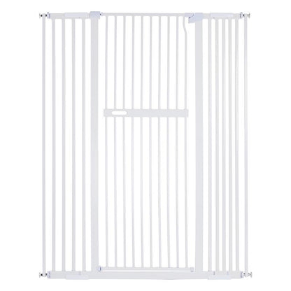 55.1" Extra Tall Pet Gate, 29.9-44.4" Wide Dog Gates for Doorways & Stairs, Metal Auto Close Cat Gate, Pressure Mounted Dog Gate, NO Tools Needed NO Drilling