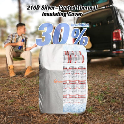 WARMOUNTS Soft Backpack Cooler Insulated Leakproof 36 Cans Collapsible Cooler Ice Chest Bag W/Insulating Cover&Leakproof PVC Bag, Lightweight, Cooler Backpack for Camping, Hiking, Picnic, Beach,Travel