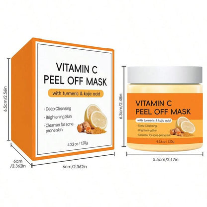 Turmeric Vitamin C Clay Mask for Dark Spots, Dull Skin, Blackheads, Skincare Facial Mask for Cleansing Pores, Moisturizing and Improve Uneven Skin Tone Hydrating Powder