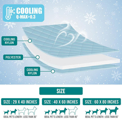 Petami Premium Cooling Dog Blanket - Reversible Fuzzy Cozy Pet Throw Blanket Bed Cover for Dogs Cats Puppies - 24X32 to 90X90 - Silky Hand Feel - Furniture Protector - Calming Comfortable - High Quality Cooling Nylon Polyester