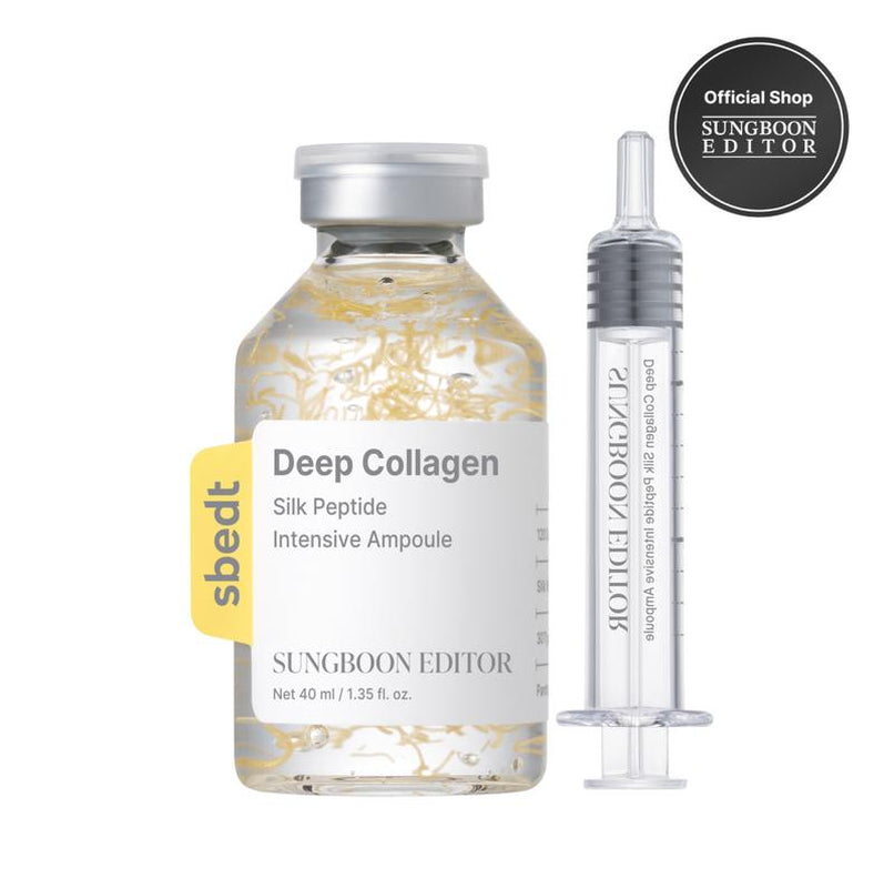[SUNGBOON EDITOR Official] Silk Peptide Intensive Ampoule | Face-Lift at Home with Peptides & Ultra Collagen | Smooth, Plumping, Anti-Aging Serum