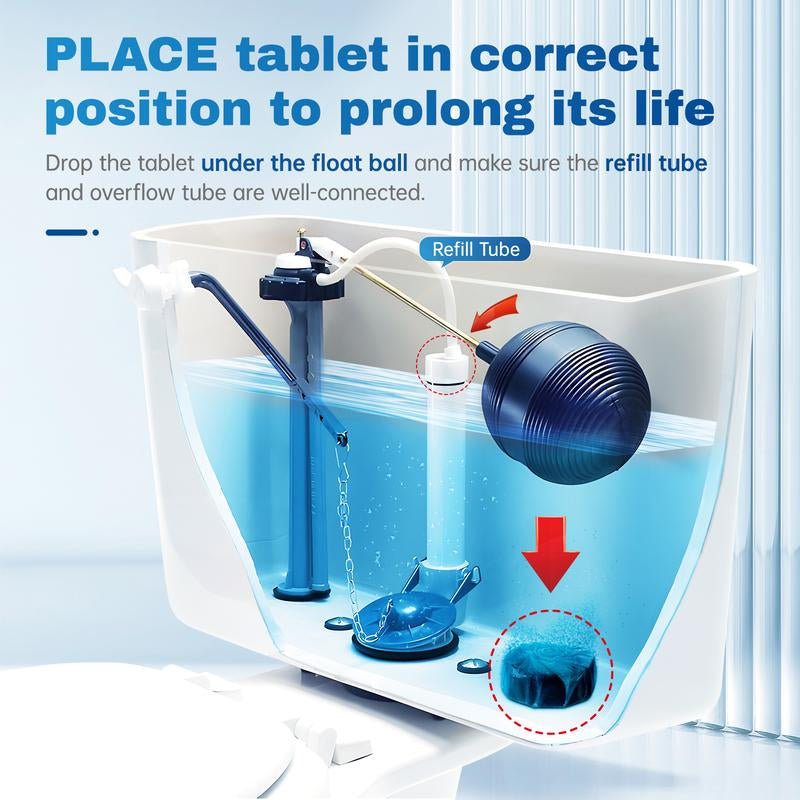 Vacplus Automatic Toilet Bowl Cleaner Tablets, Bathroom Toilet Tank Cleaner (12 -100PACK)