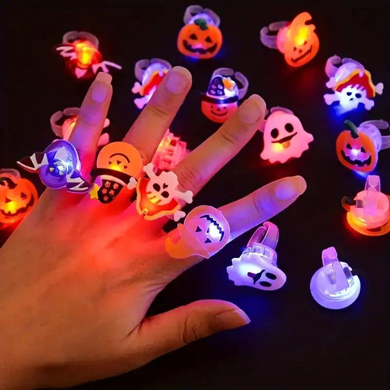 36 PCS Halloween LED Finger Lights, Halloween Party Favors for Kids LED Light up Toys Classroom Rewards Gifts, Halloween Treats Goody Bag Filler