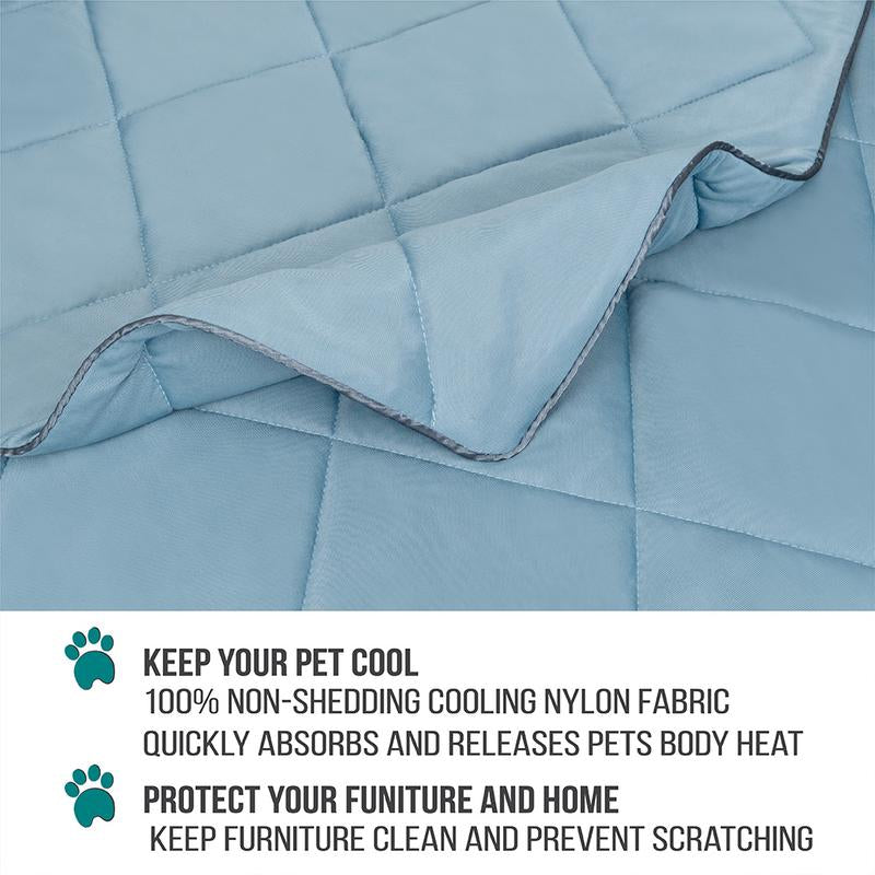 Petami Premium Cooling Dog Blanket - Reversible Fuzzy Cozy Pet Throw Blanket Bed Cover for Dogs Cats Puppies - 24X32 to 90X90 - Silky Hand Feel - Furniture Protector - Calming Comfortable - High Quality Cooling Nylon Polyester
