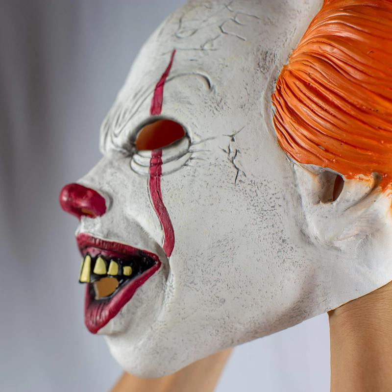 It Mask Pennywise Scary Clown Halloween Masks for Adult Men Women Horror Full Face Cosplay Costume Party Prop Halloween Festival Mask Halloween Festival Adjustable