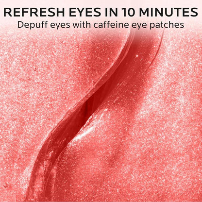 Under Eye Patches for Puffiness: Dark Circles and Puffy Eyes Treatment Caffeine Eye Mask with Niacinamide Hyaluronic Acid - Smooth Wrinkles Reduce Eye Bags Undereye Gel Pad (30 Pairs)